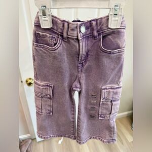 Purple Cargo Kids Pants